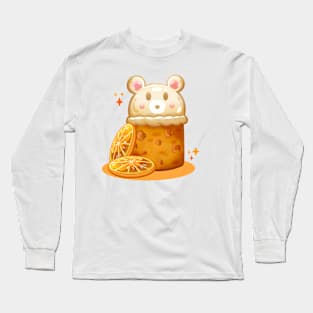 Bear Orange Cake Long Sleeve T-Shirt